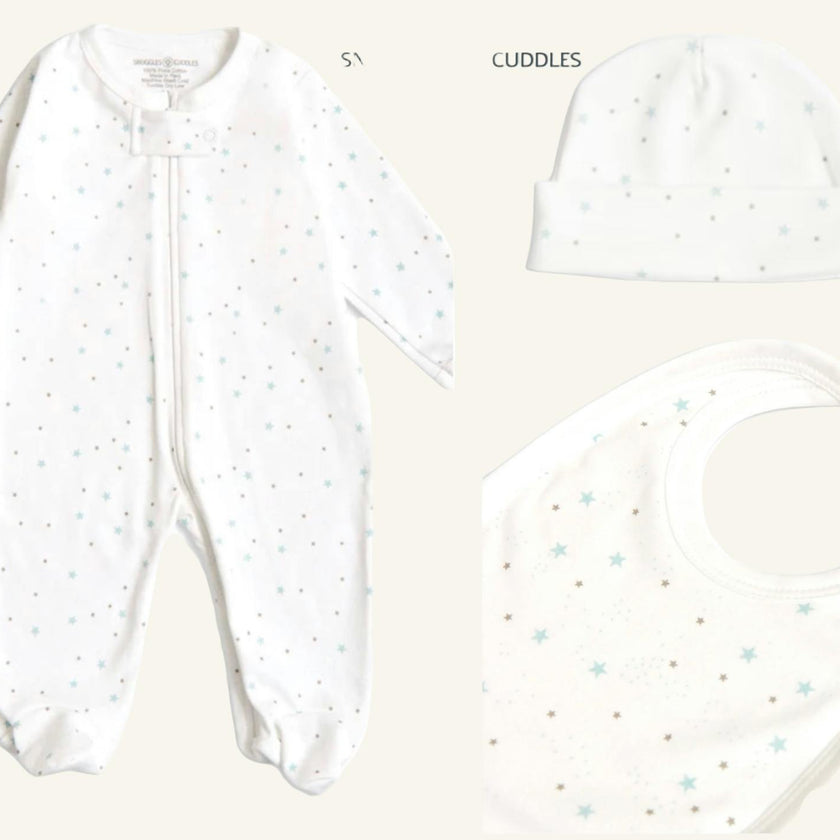 Stars Print Baby Take Me Home Gift Box - Set of 3