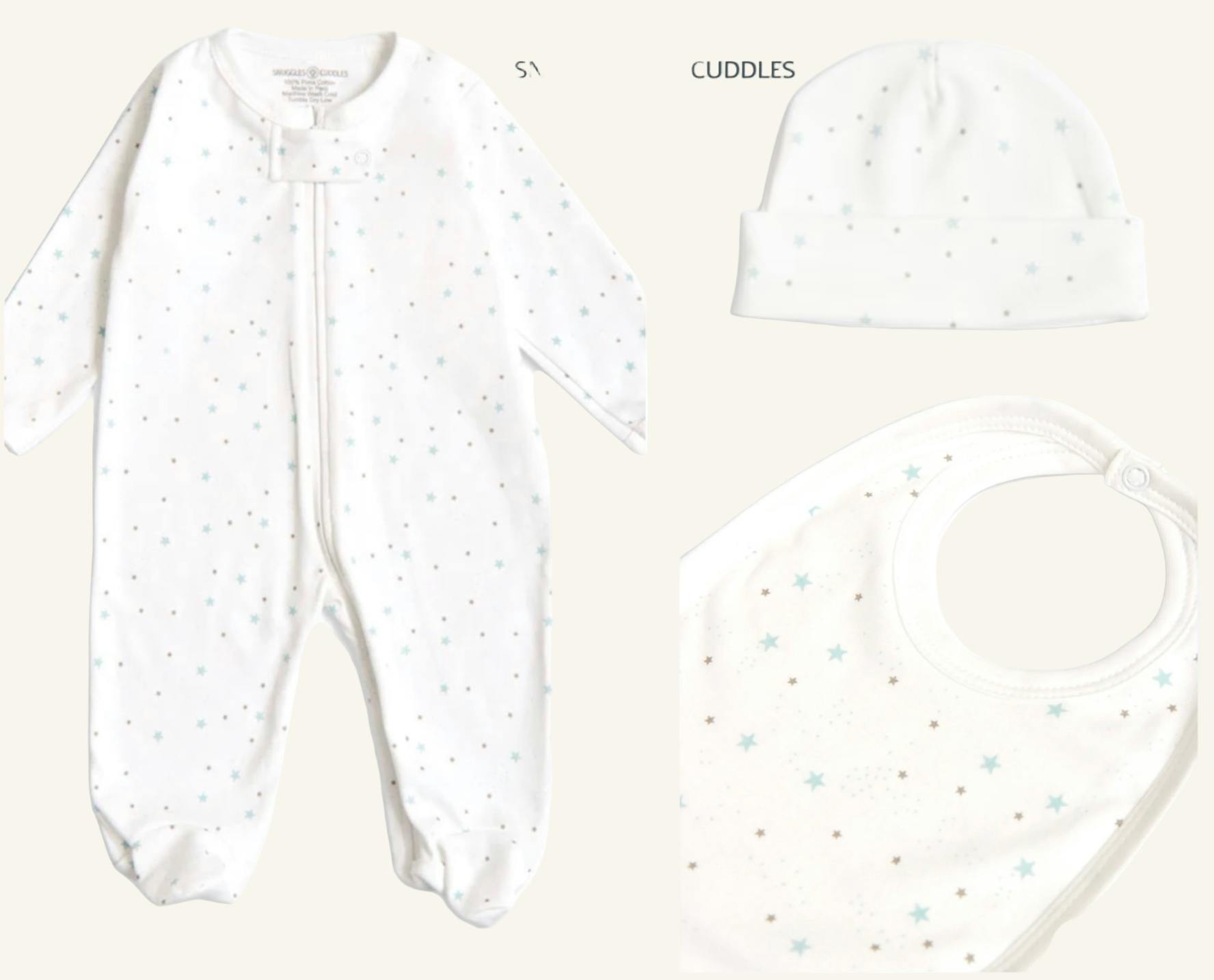 Stars Print Baby Take Me Home Gift Box - Set of 3