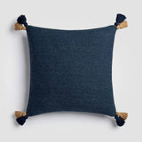 Bayside Tassel Blue & White Coastal Accent Pillow