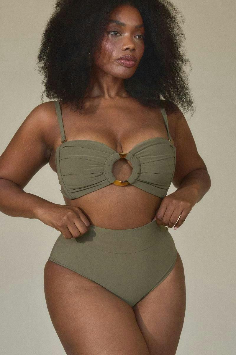 Added Coverage High Rise Bikini Bottom