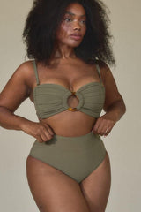 Added Coverage High Rise Bikini Bottom