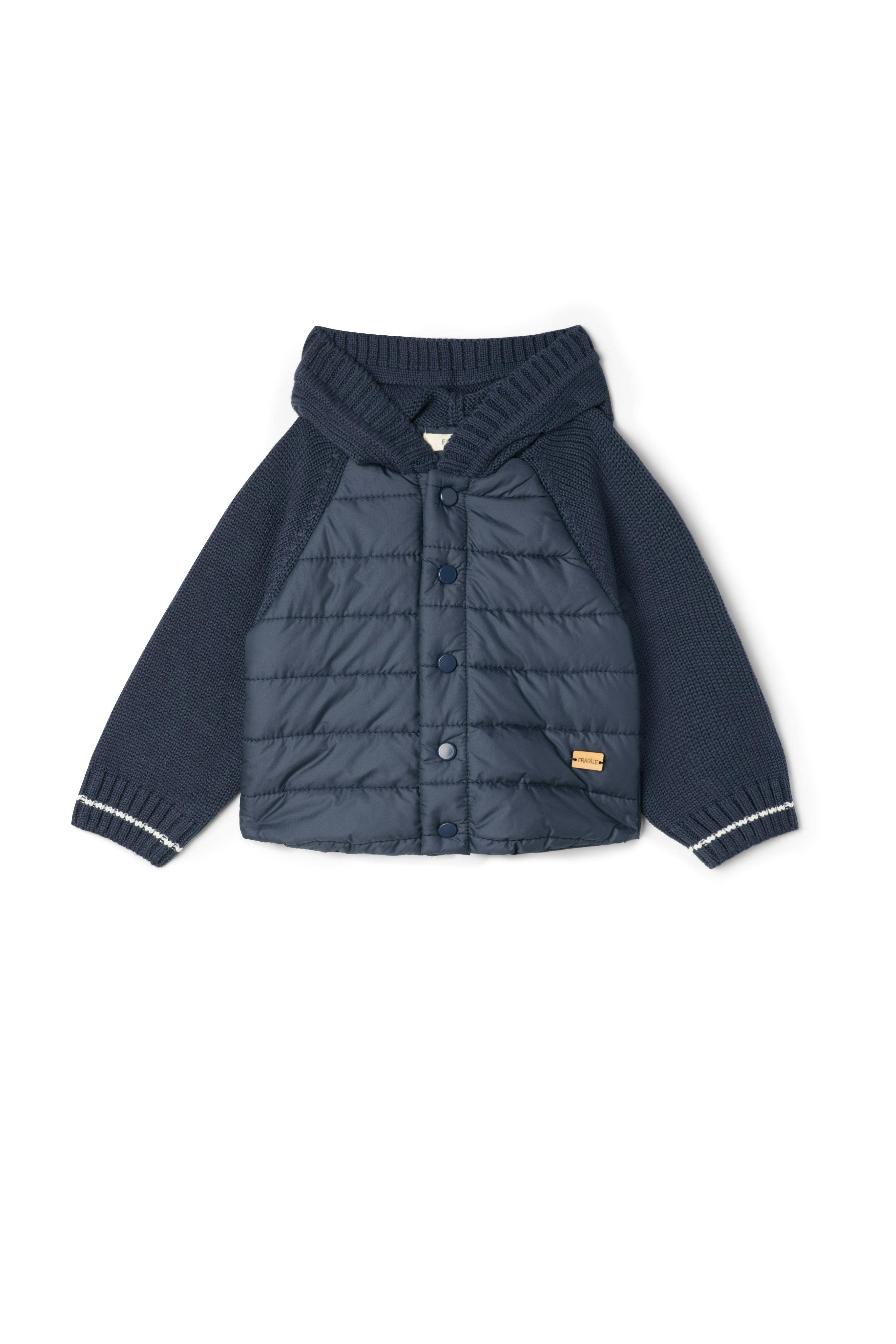 Hooded Quilted Snap Front Coat