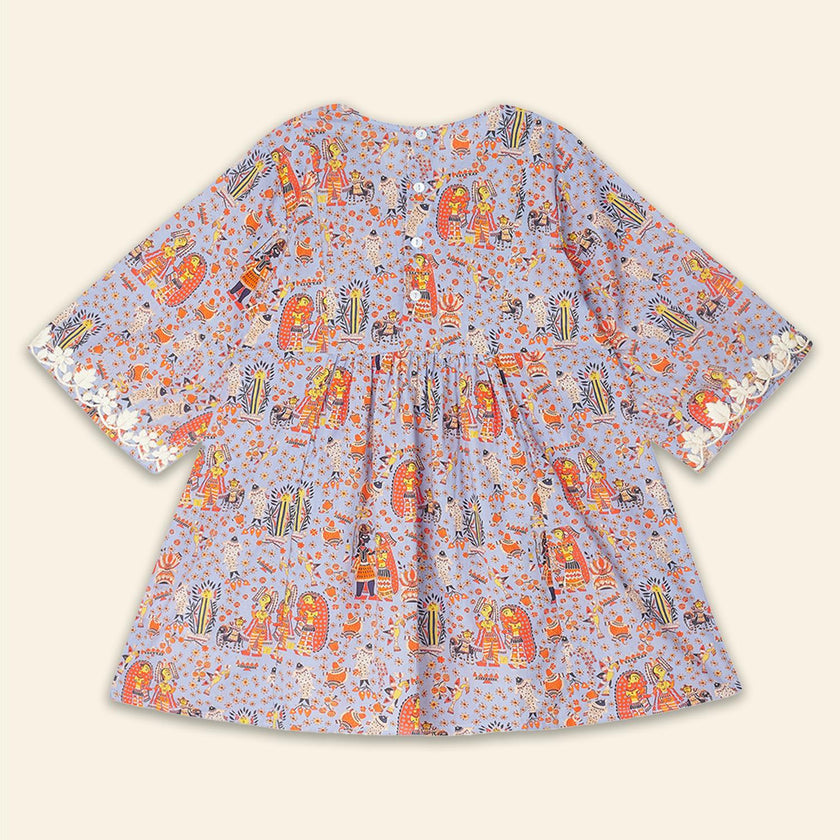 Kids Mia Dress Bihar Blessings Periwinkle