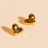 Geometric Heart Stud Earrings