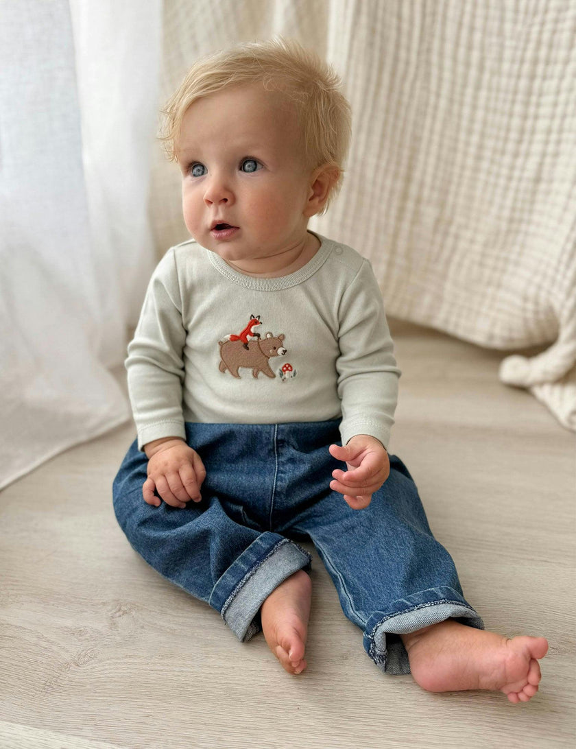 Chambray Pants Mid Denim