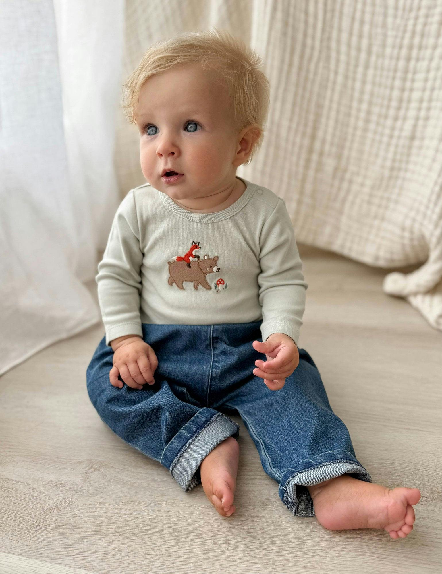 Chambray Pants Mid Denim