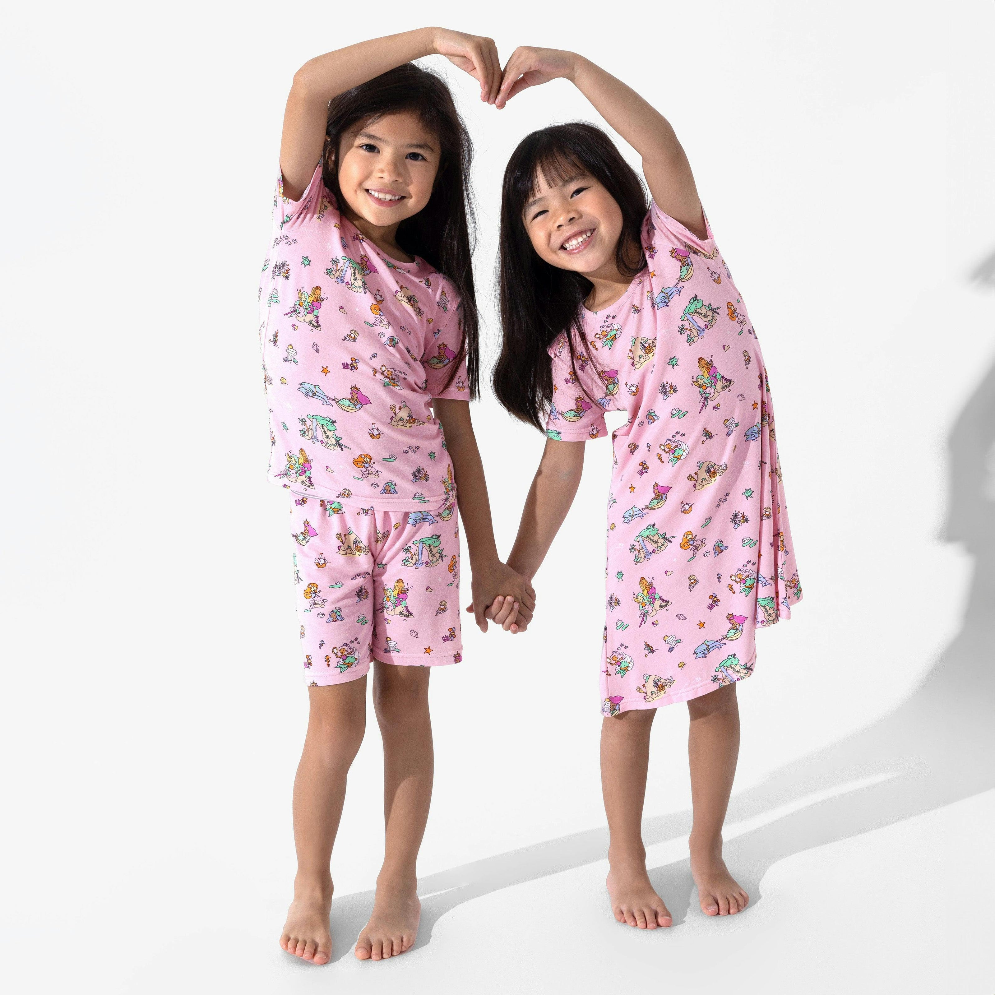 Mermaid Lagoon Kids Pajama Short Set