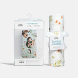 Crib Sheet & Swaddle Baby Gift Set - Enchanted Forest