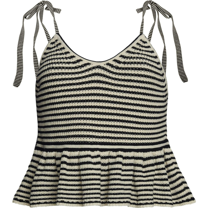 MALI STRIPE CAMI | IVORY + BLACK STRIPE