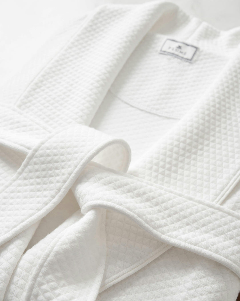 Women's Pima Jacquard Ophelia Robe in White
