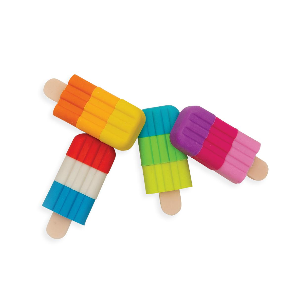 Icy Pops Scented Puzzle Erasers - Set of 4