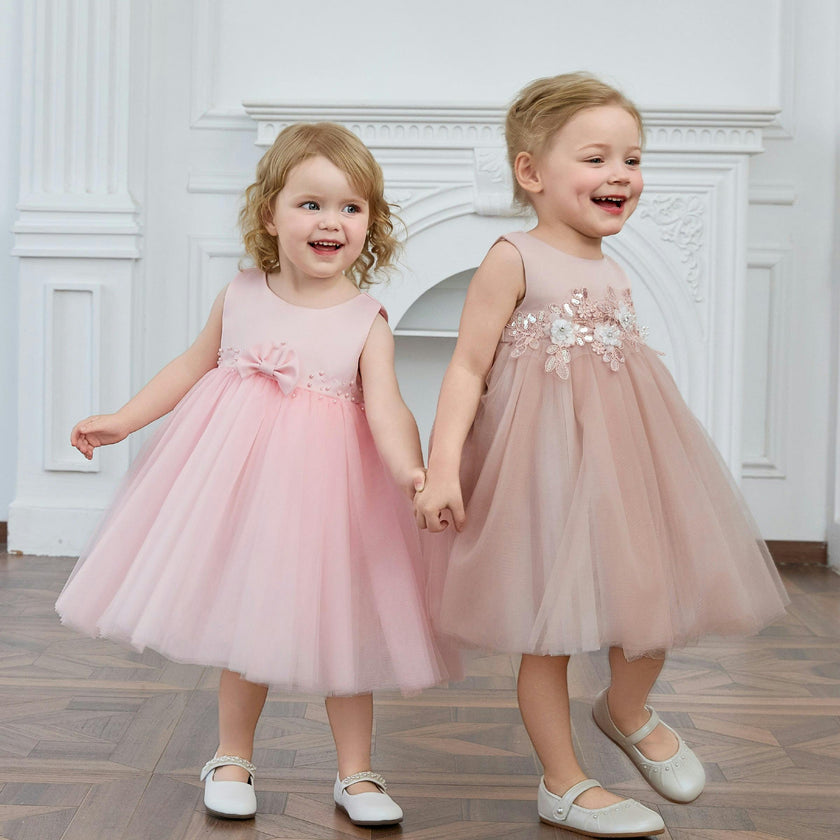 Pink Oravelle Lace Petal Gown
