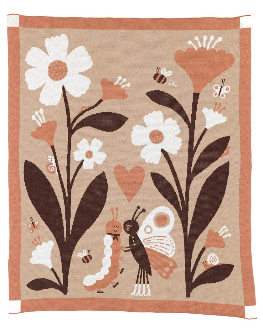 Bugs in Love Knit Blanket