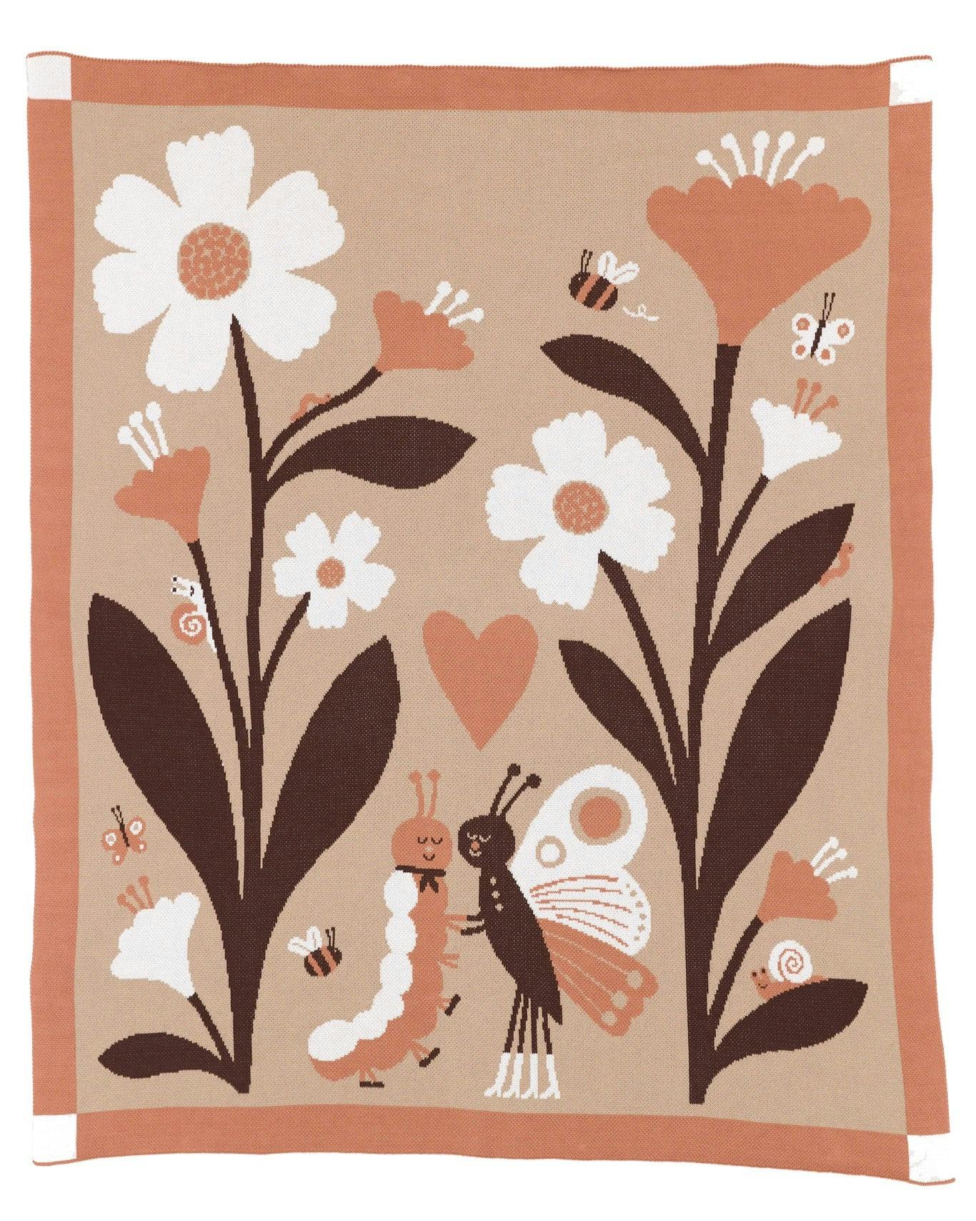 Bugs in Love Knit Blanket