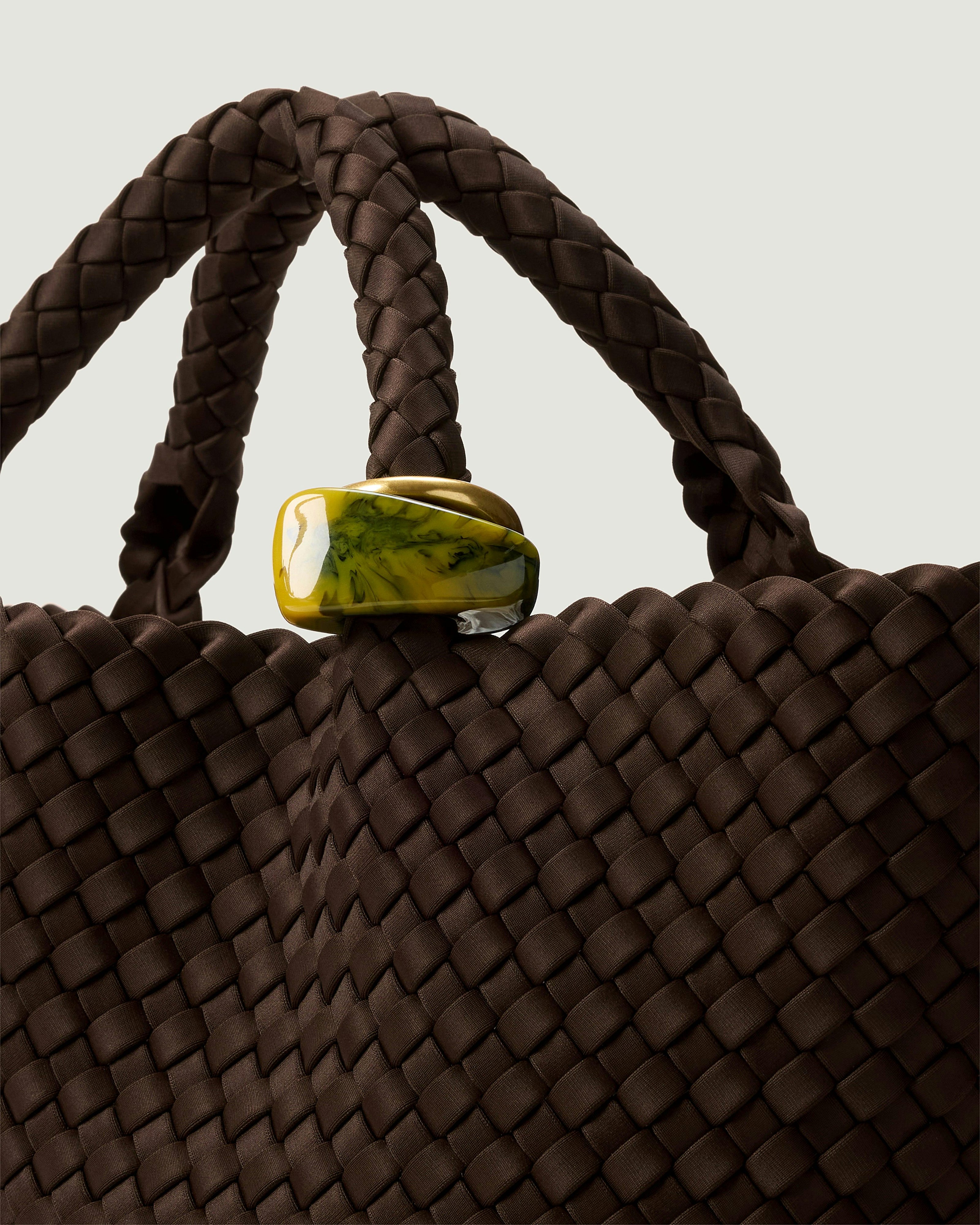 St. Barths Medium Tote Beads | Chocolate