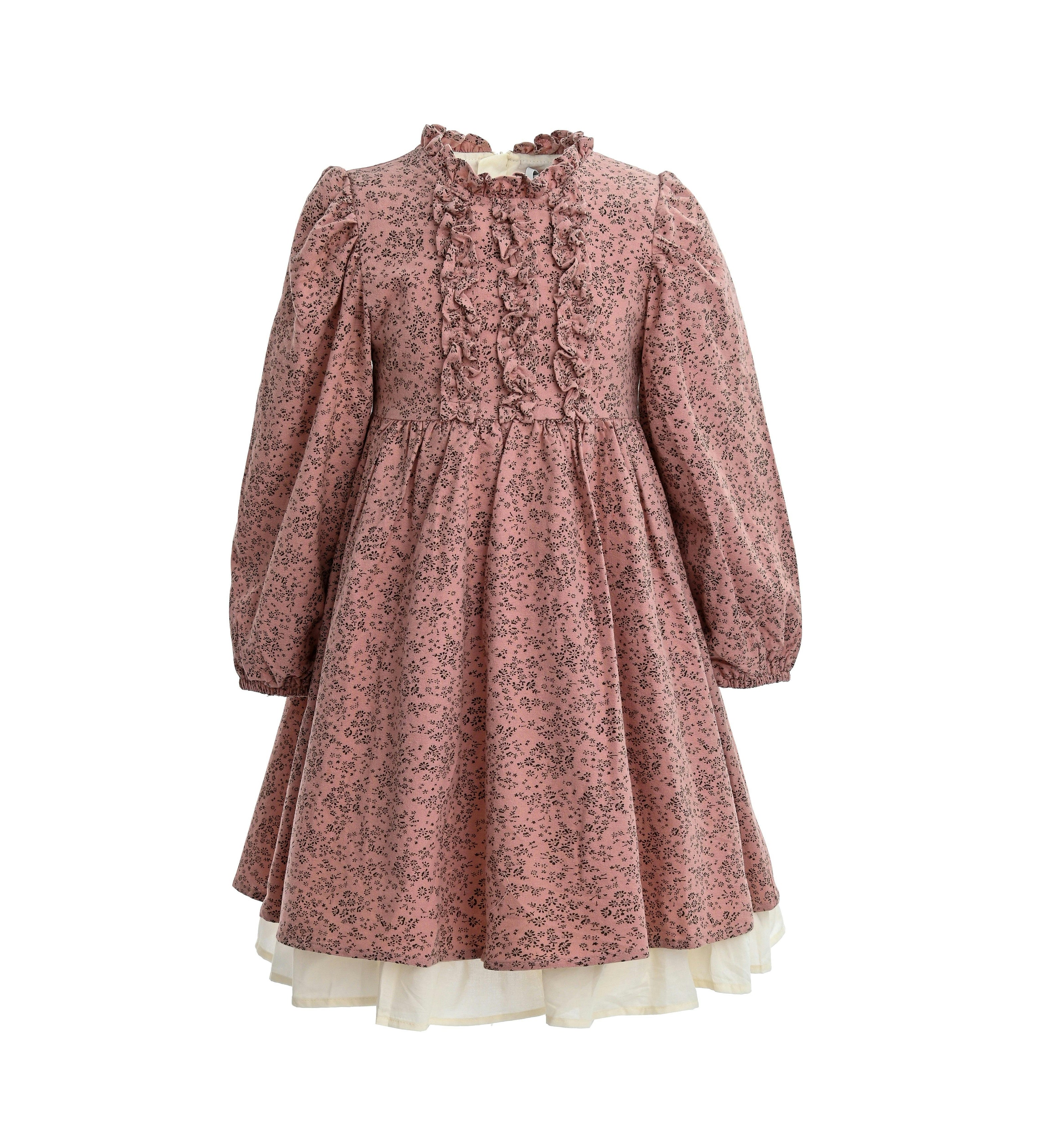 Pink Floral Layered Dress