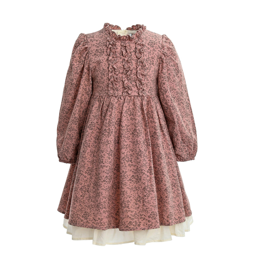 Pink Floral Layered Dress