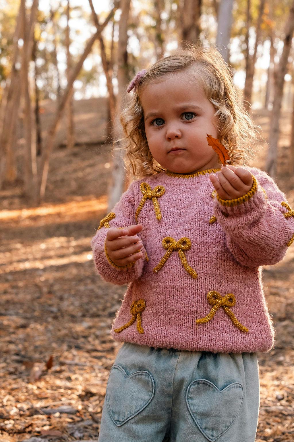 Bow Sweater in Stardust