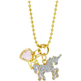 Unicorn Heart Gold Necklace