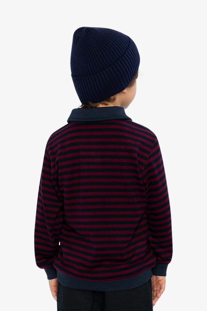 Brushed Jersey Top Red And Blue Stripes