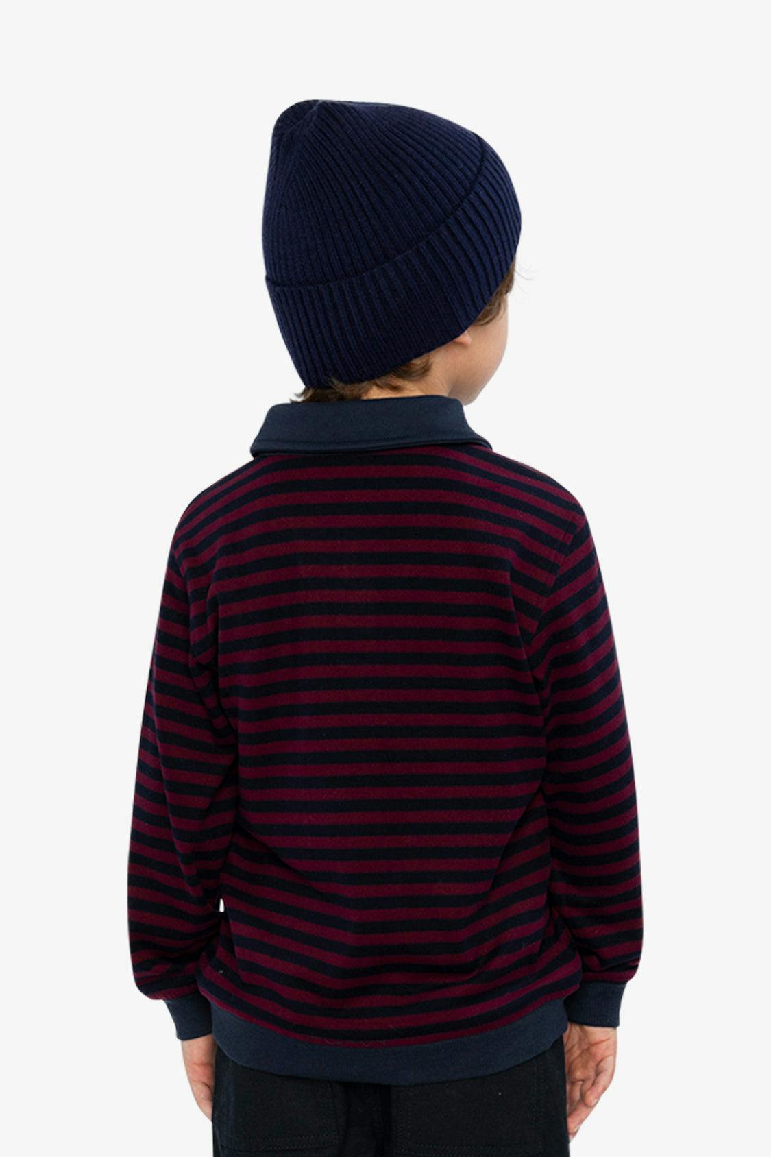 Brushed Jersey Top Red And Blue Stripes