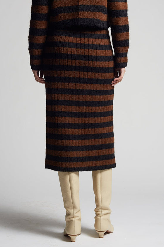 Women's Pia Striped Elastic Waistband Pull-On Tube Skirt