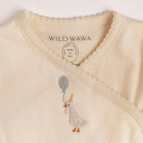 Pima Embroidered Bundle Set in Goose