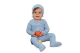 Bebe Brushed Embroidered Snap Front Romper and Hat Two Piece Set