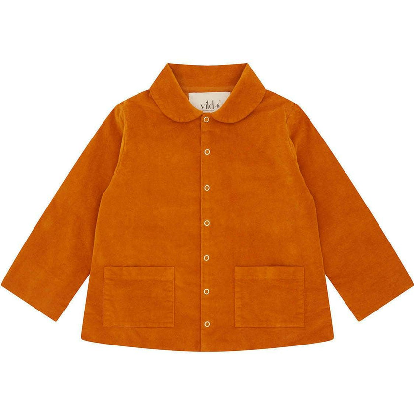 Organic Cotton Velvet Jacket, Raw Sienna