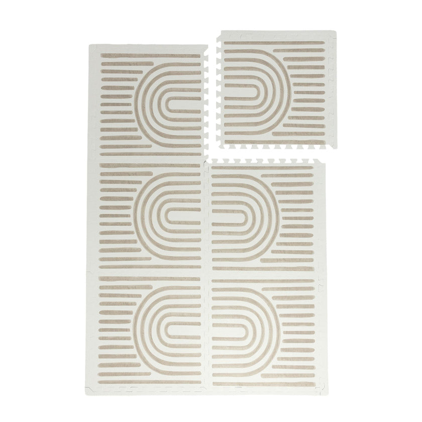 Premium Foam Haven Playmat | Linear, Putty | Toddlekind