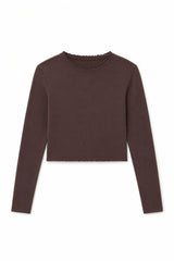 Lucy Brown Cotton Spandex Long Sleeve