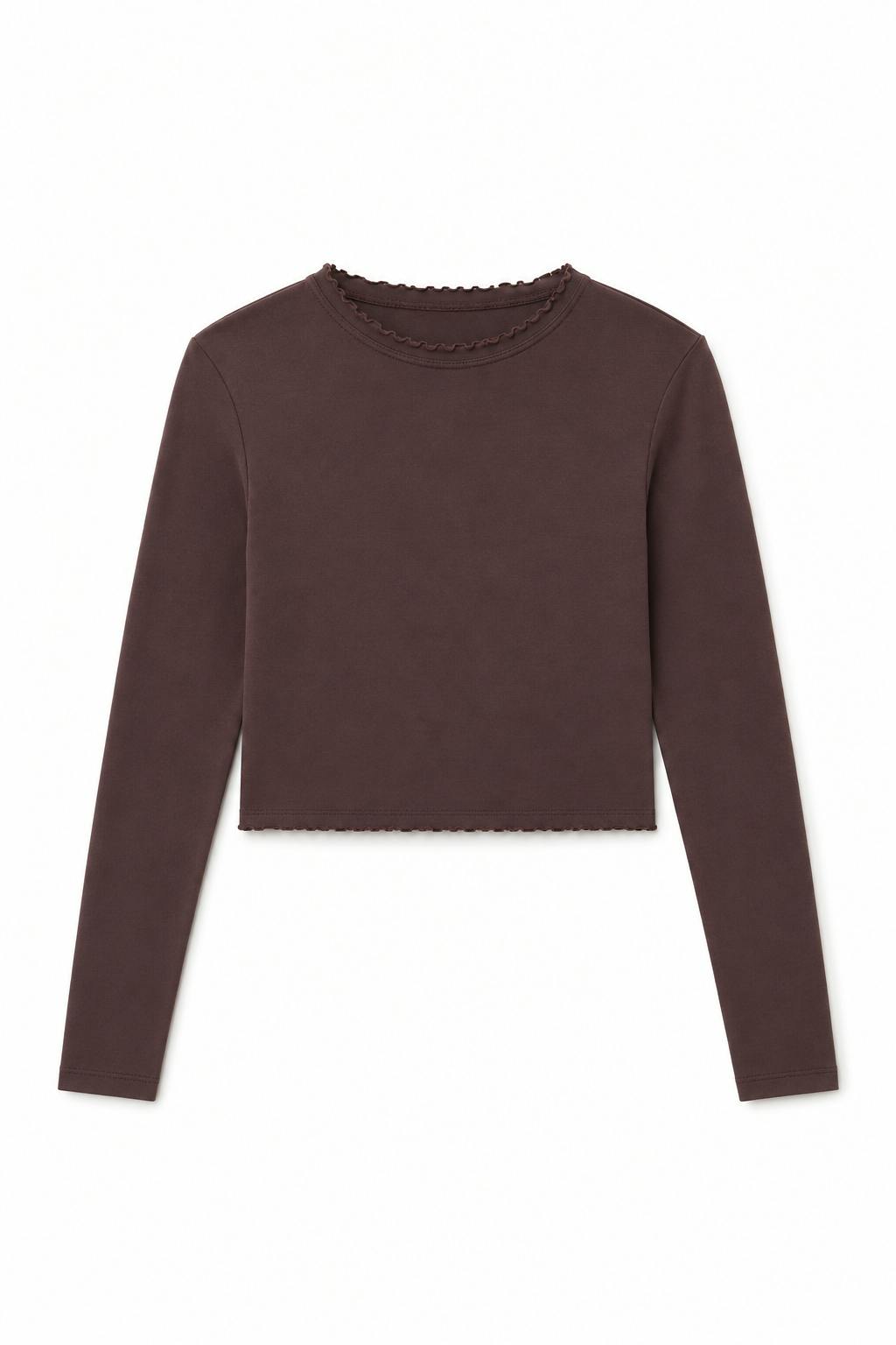 Lucy Brown Cotton Spandex Long Sleeve
