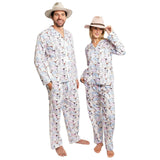 Women's Drawbertson Longhorns Long PJ Set - Organic Cotton Poplin