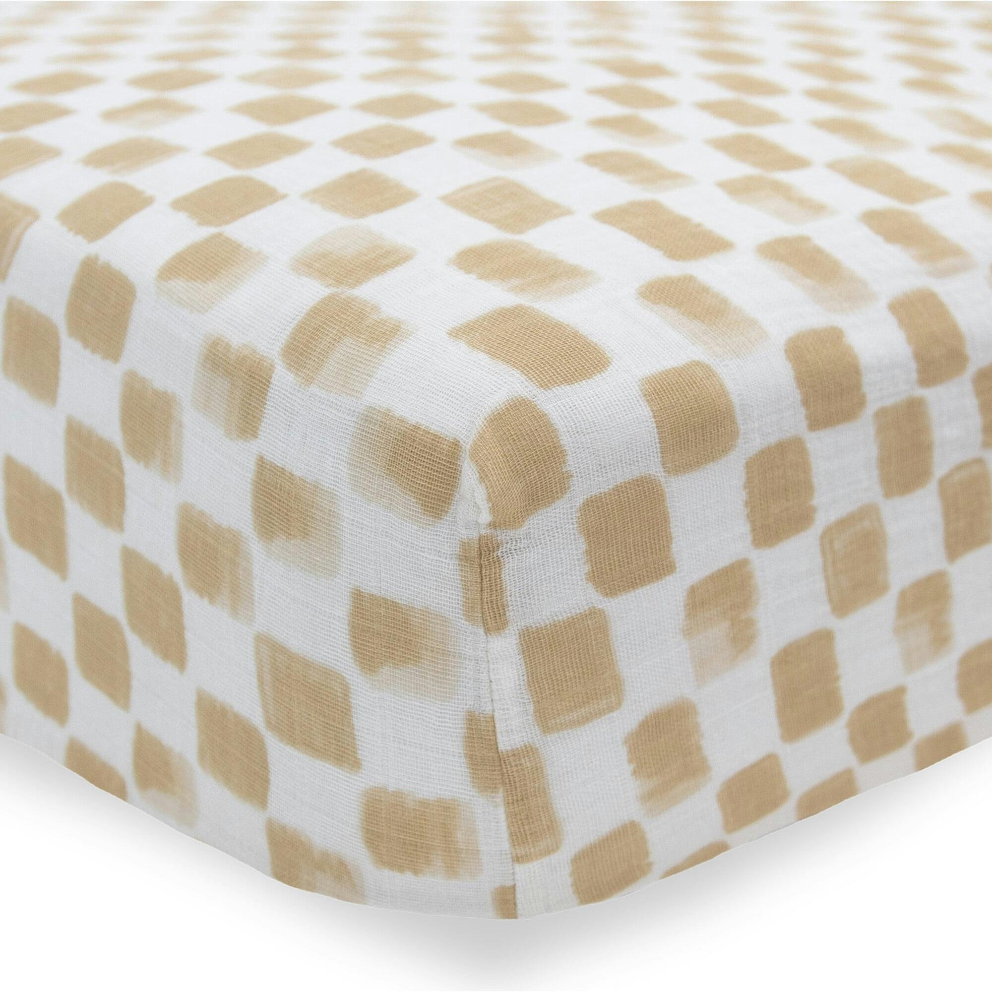 Cotton Muslin Crib Sheet - Adobe Checker