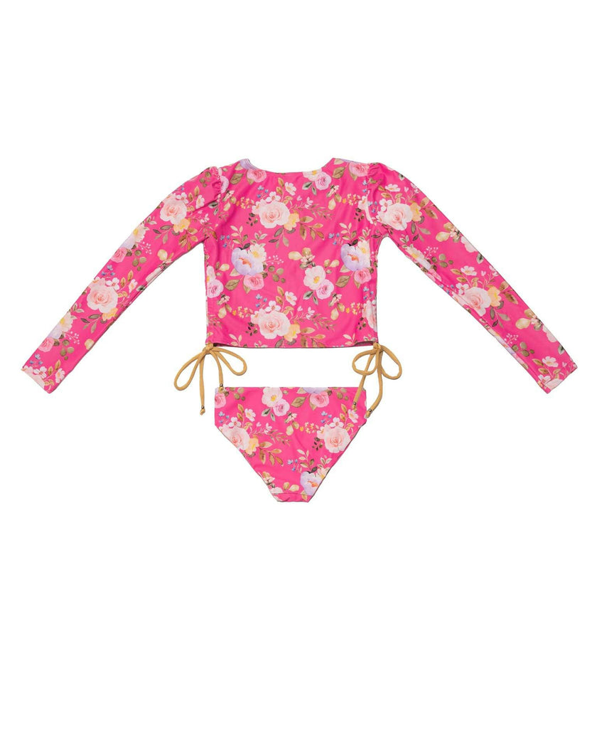 2 Piece Swimsuit Set with Side Ties
