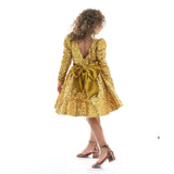 Gold Merribrook Sequin Bow Dress