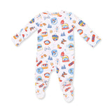 Vintage Ski Patches - 2 Way Zipper Footie