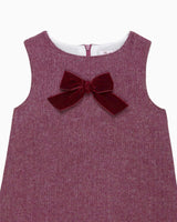 Georgina Bow Dress in Claret