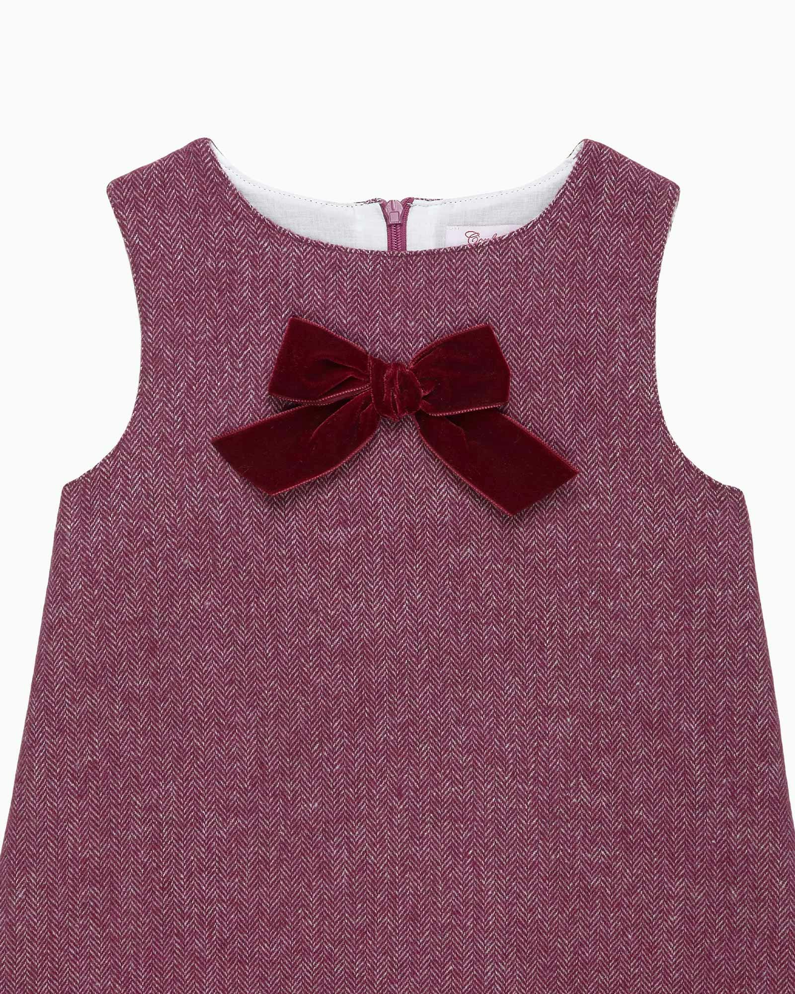 Georgina Bow Dress in Claret