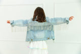 Crystal Tassel Denim Jacket