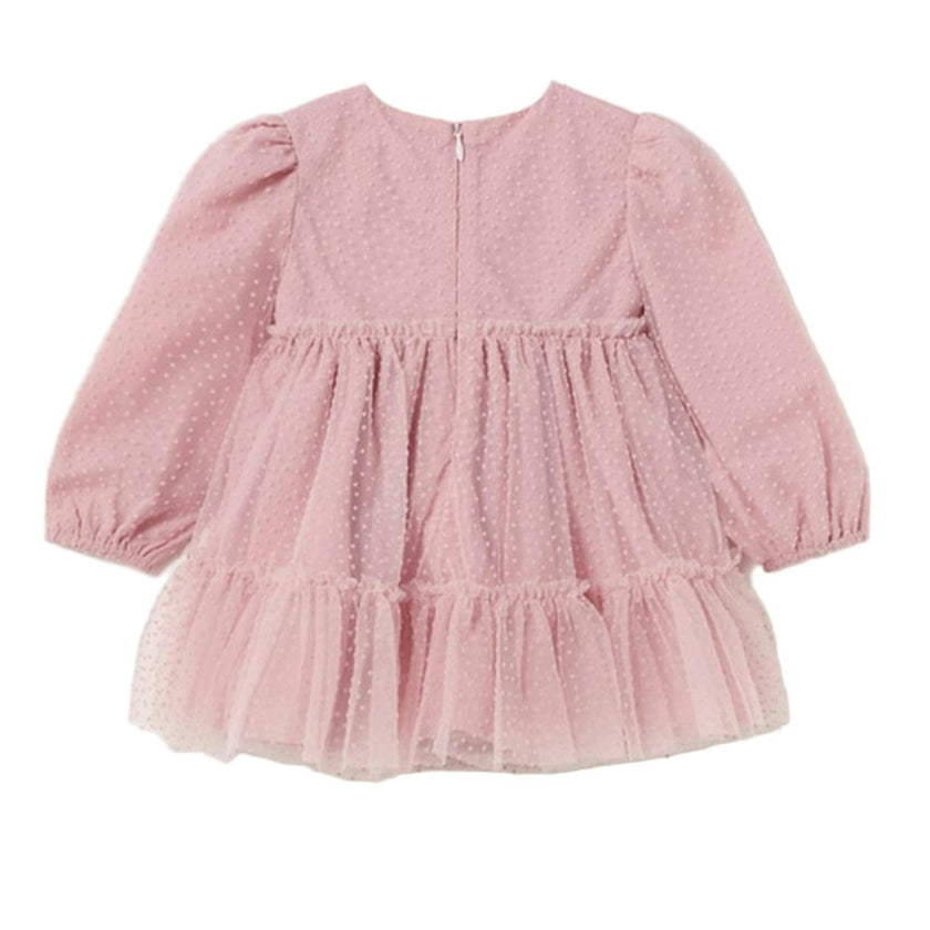 Pink Rose Ruffle Dress