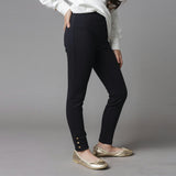 Button Cuff Ponte Pant
