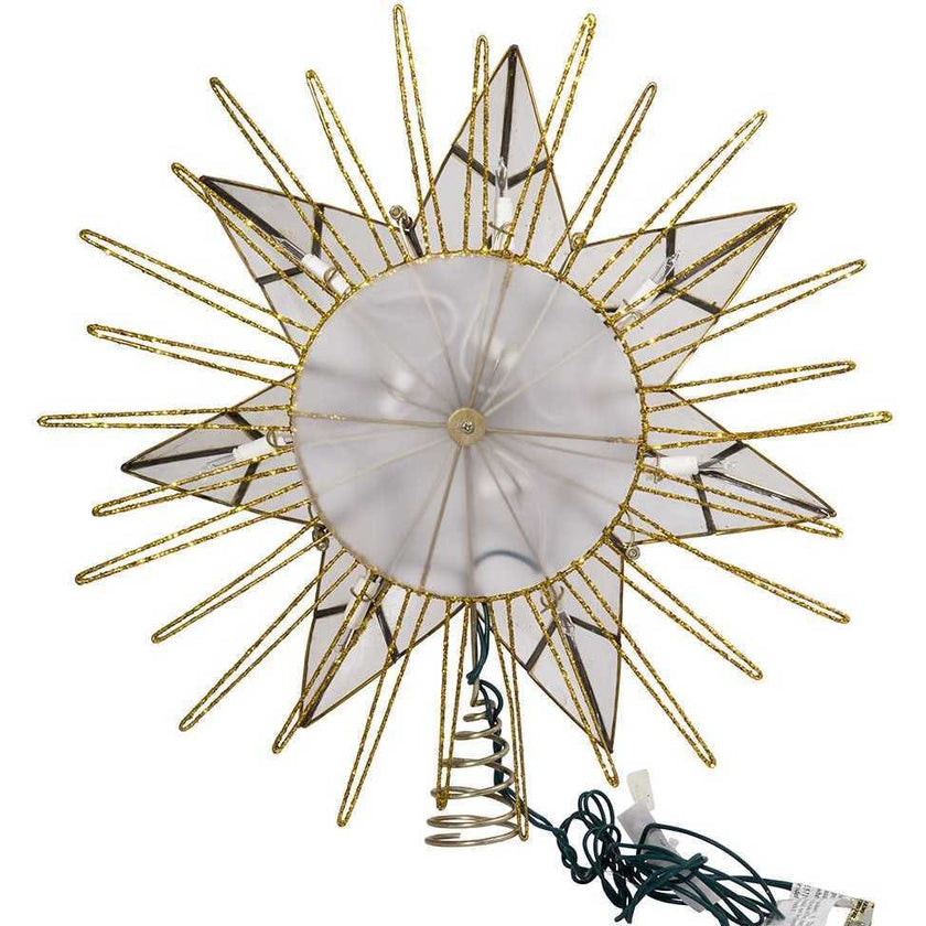 14-Inch 7-Point Natural Capiz Star Lighted Treetop
