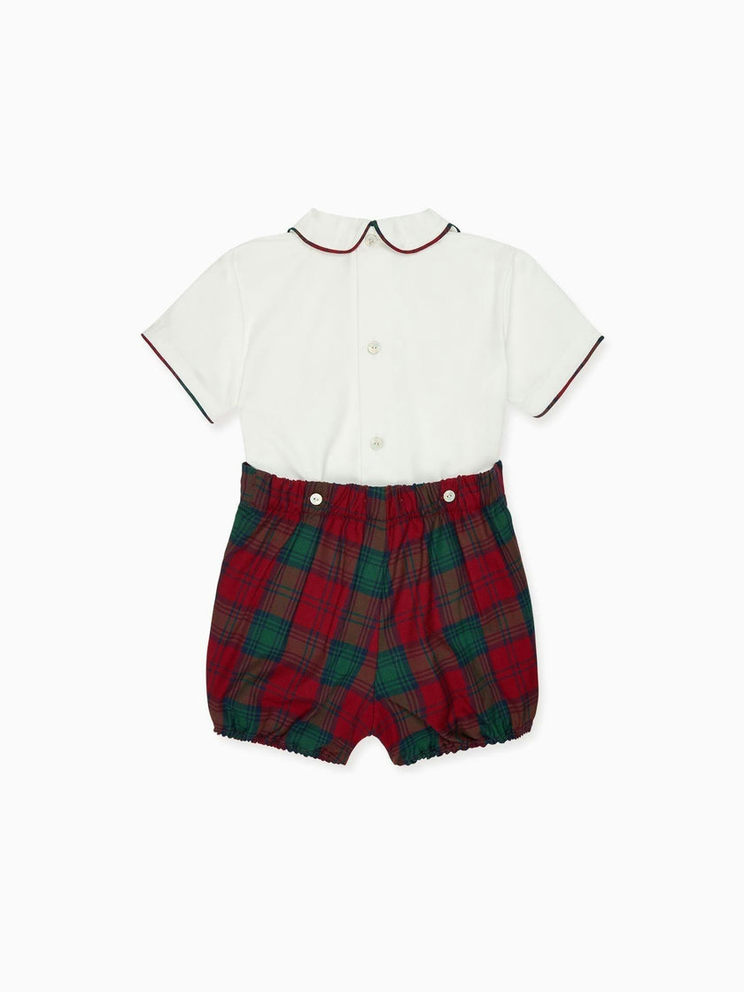 Red Tartan Pablo Baby Boy Set