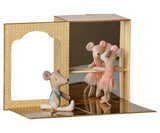Ballet mice in dance studio, Little sister and brother
