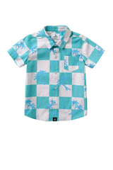 Tropical Button Up Shirt / Youth / Denim