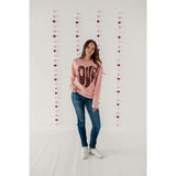 Women's Pullover Love in Rose Brown