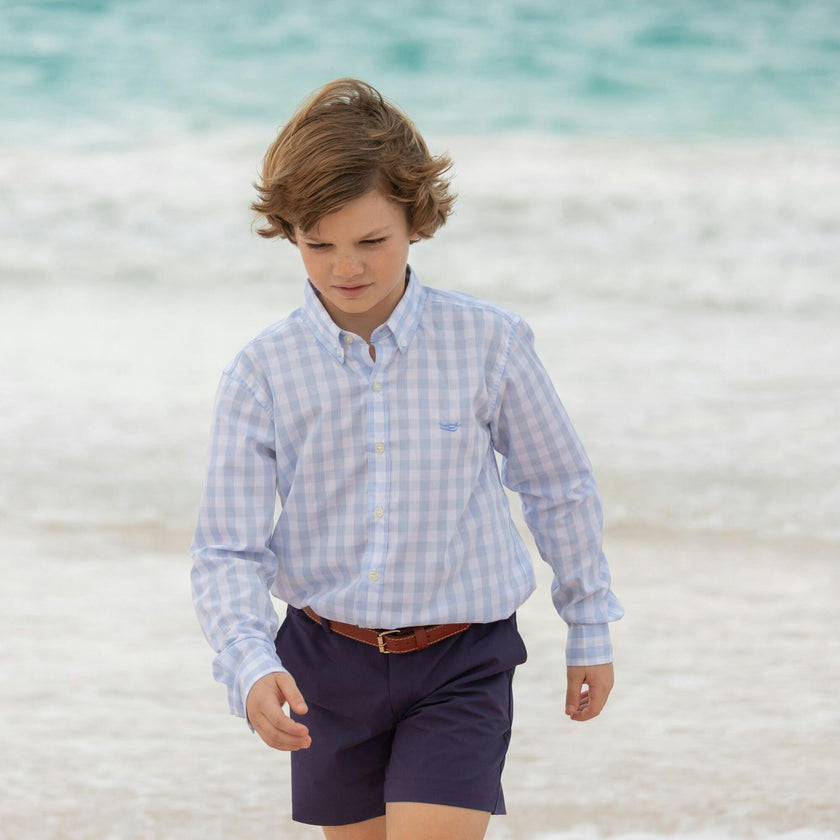 Bennett Button Down in Bailey's Bay Blue Gingham