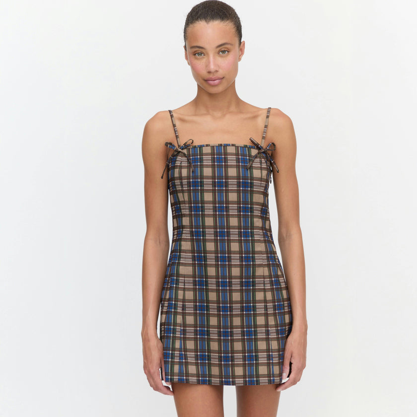 The Rennie Dress - Brown Spencer Plaid