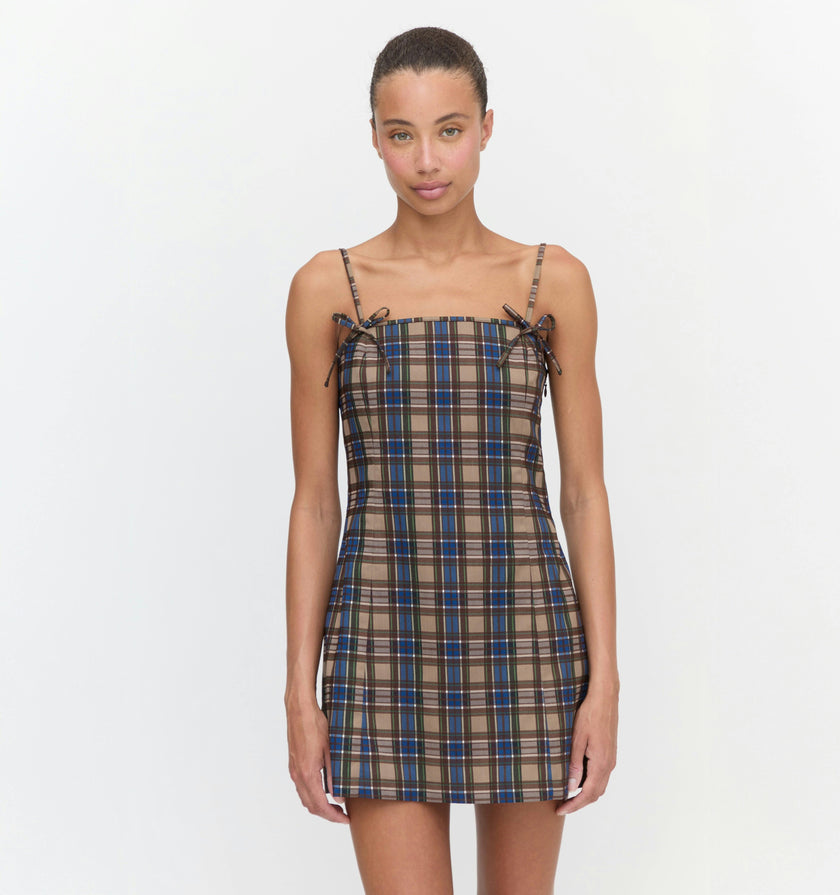 The Rennie Dress - Brown Spencer Plaid